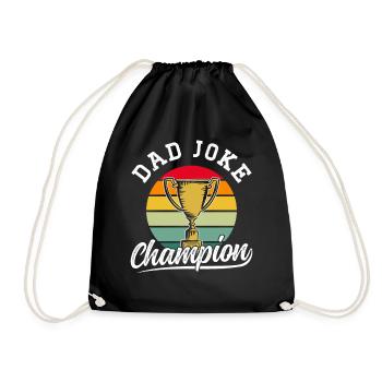 Dad Joke Papa Joke Jokes Father - Drawstring Bag - black - Front