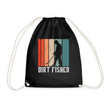 Dirt Fischer Metal Detecting Dirt Fishing - Turnbeutel - Schwarz - Vorne