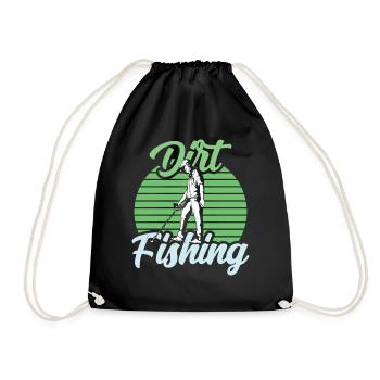Dirt Fishing Metal Detecting Metalldetektion - Turnbeutel - Schwarz - Vorne