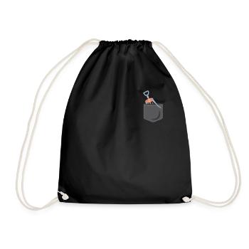 Sommelier Wine Drinking Tasting - Drawstring Bag - black - Front