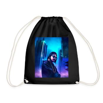 Rappeur Hip Hopper - Sac de sport léger - noir - Devant