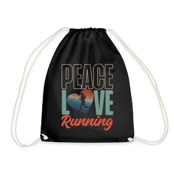 Running Runner Half Marathon - Turnbeutel - Schwarz - Vorne