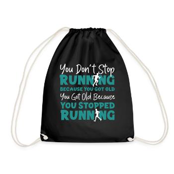 Running Runner Half Marathon - Turnbeutel - Schwarz - Vorne