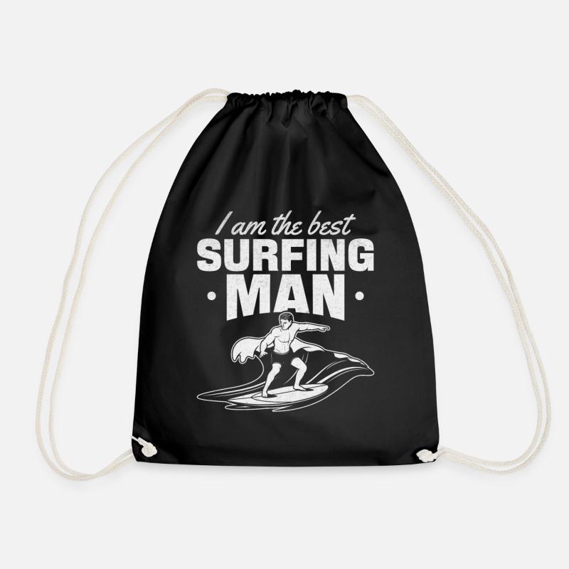 Surfen Ich bin der beste Surfer Mann Surfen - Turnbeutel - Schwarz
