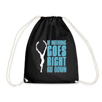 Apnée de plongée Apnée Cadeau d’apnée - Sac de sport léger - noir - Devant