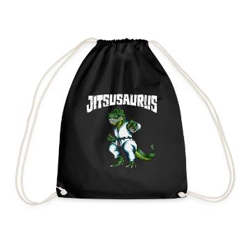 Funny Jiu-Jitsu Jujitsusaurus T-Rex Combat Costume - Drawstring Bag - black - Front