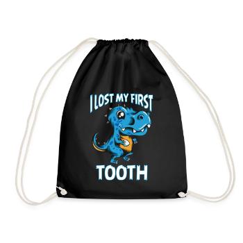 Lost my First Tooth Kids Tooth Gap Dinodesign - Sac de sport léger - noir - Devant