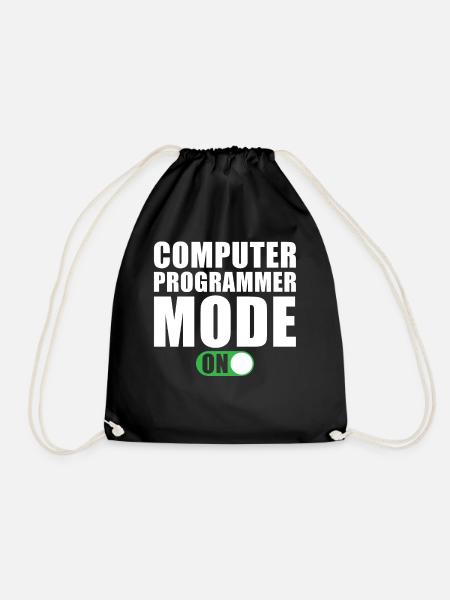 Computer Programmer Mode On - Turnbeutel - Schwarz