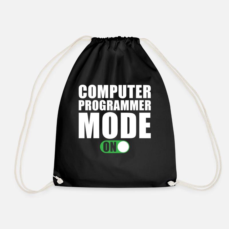 Computer Programmer Mode On - Turnbeutel - Schwarz