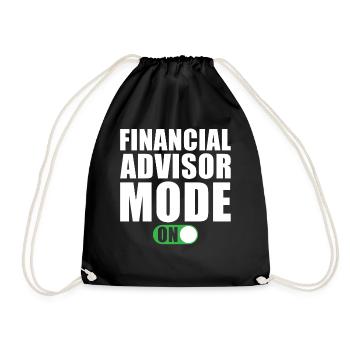 Financial Advisor Mode on - Drawstring Bag - black - Front