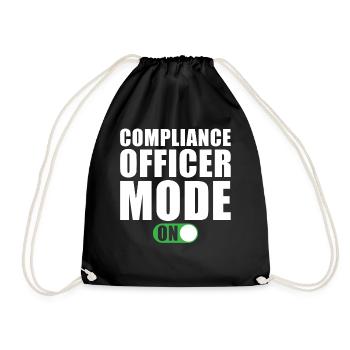 Compliance Manager Modus Ein - Turnbeutel - Schwarz - Vorne