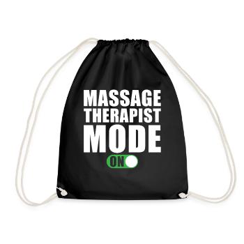 Masseur Modus Ein - Turnbeutel - Schwarz - Vorne