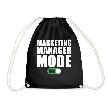Marketing Manager Modus An - Turnbeutel - Schwarz - Vorne