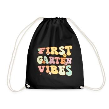 Back To School First Grade Vibes Student Teacher - Drawstring Bag - black - Front