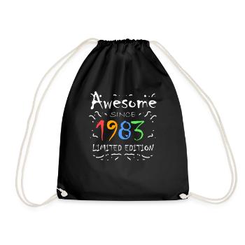1983 - Jahrgang 1983 - Fantastisch seit 1983 - Turnbeutel - Schwarz - Vorne