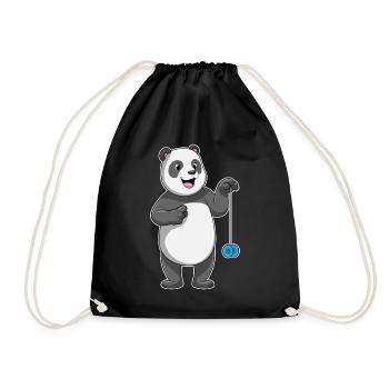 Panda avec Jojo - Sac de sport léger - noir - Devant