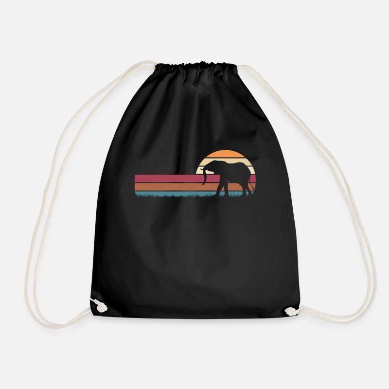 Elefant - Turnbeutel - Schwarz