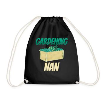 Gartenarbeit Großmutter Garten Oma Gärtnerin - Turnbeutel - Schwarz - Vorne