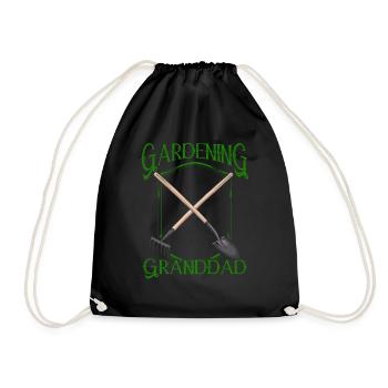 Gardening Grandfather Gardener Grandpa Garden - Drawstring Bag - black - Front