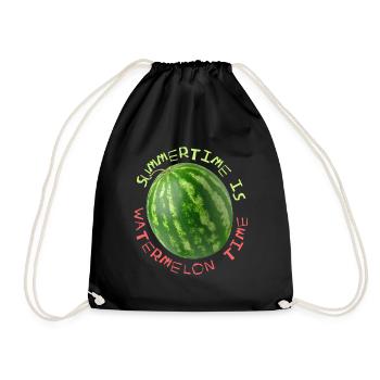 Melon, pastèque, drôle de dicton Summertime - Sac de sport léger - noir - Devant