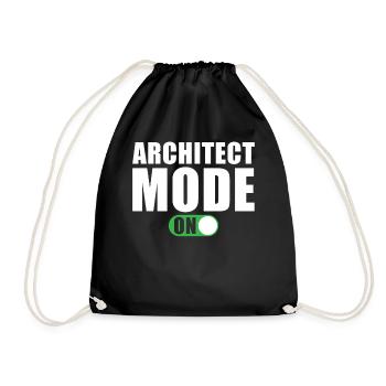 Architekt Modus Ein - Turnbeutel - Schwarz - Vorne