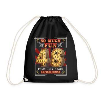 48ème anniversaire 48 ans Vintage-Rétro Fun-Anniversaire - Sac de sport léger - noir - Devant