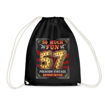 57ème anniversaire 57 ans Vintage-Rétro Fun-Anniversaire - Sac de sport léger - noir - Devant