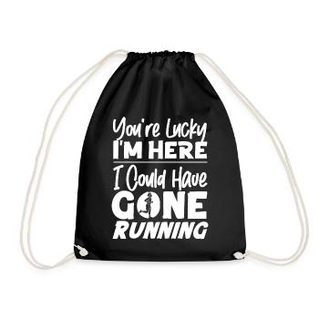 Running Runner Half Marathon - Drawstring Bag - black - Front