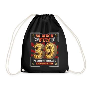 39ème anniversaire 39 ans Vintage-Retro-Fun-Anniversaire - Sac de sport léger - noir - Devant