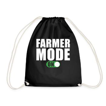 Landwirt Modus Ein - Turnbeutel - Schwarz - Vorne