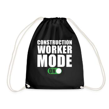 Mode travailleur de la construction activé - Sac de sport léger - noir - Devant