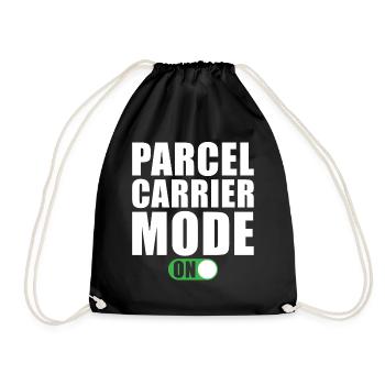 Parcel Delivery Mode One Parcel Carrier Deliverer - Drawstring Bag - black - Front