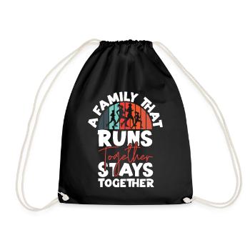 Running Runner Half Marathon - Drawstring Bag - black - Front