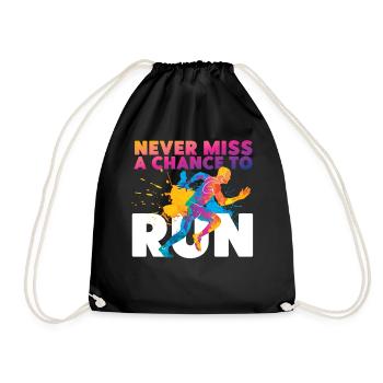 Running Runner Half Marathon - Drawstring Bag - black - Front
