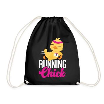 Running Runner Half Marathon - Drawstring Bag - black - Front