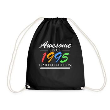 1995 - Jahrgang 1995 - Fantastisch seit 1995 - Turnbeutel - Schwarz - Vorne