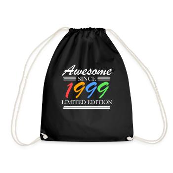 1999 - Jahrgang 1999 - Fantastisch seit 1999 - Turnbeutel - Schwarz - Vorne