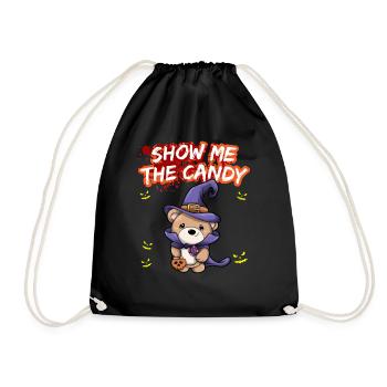 Montrez-moi le truc ou la friandise du costume d’Halloween - Sac de sport léger - noir - Devant