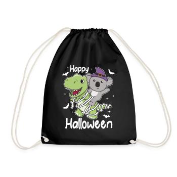 Koala Happy Halloween T-Rex Costume de maman - Sac de sport léger - noir - Devant
