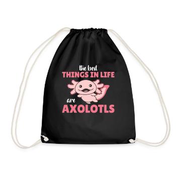 les meilleures choses dans la vie sont Axolotls doux Axololt - Sac de sport léger - noir - Devant