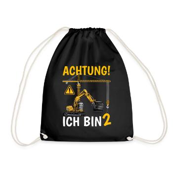 Achtung Ich bin 2 - Turnbeutel - Schwarz - Vorne