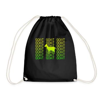 Goat - Drawstring Bag - black - Front