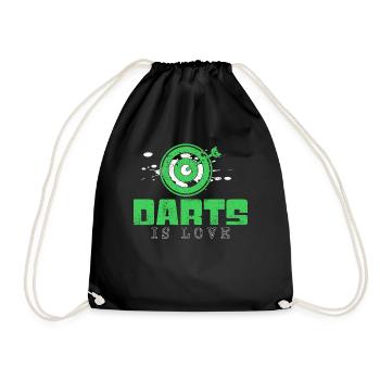Darts Saying - Drawstring Bag - black - Front