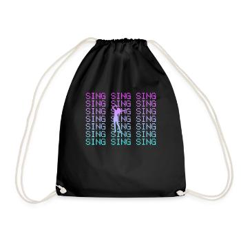Sing - Drawstring Bag - black - Front