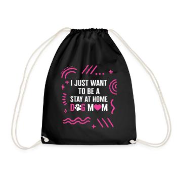 Je veux juste être une chemise de maman de chien à la maison, - Sac de sport léger - noir - Devant