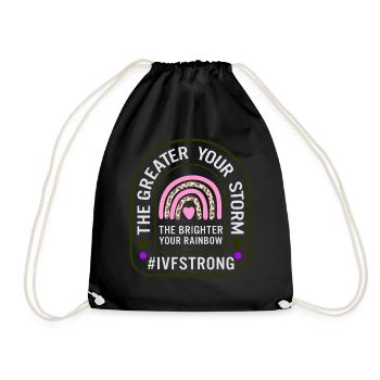 Chemise de FIV, plus votre tempête est grande, plus elle est lumineuse - Sac de sport léger - noir - Devant