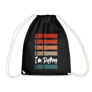 Running Runner Half Marathon - Turnbeutel - Schwarz - Vorne