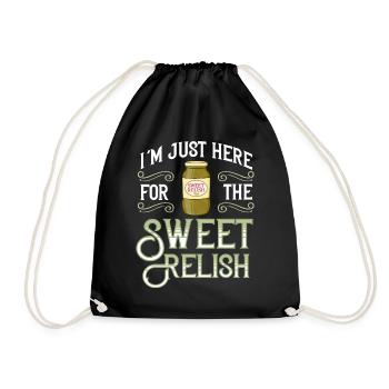 Sweet Relish Pickles Bottle Spice Jar - Drawstring Bag - black - Front