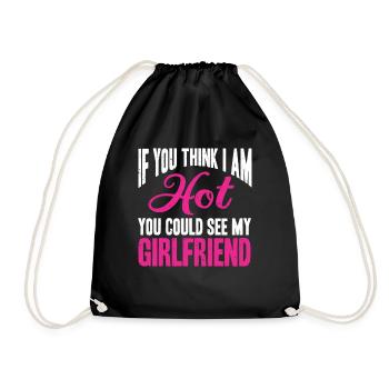 Si vous pensez que je suis mignon, vous devriez voir ma petite amie - Sac de sport léger - noir - Devant
