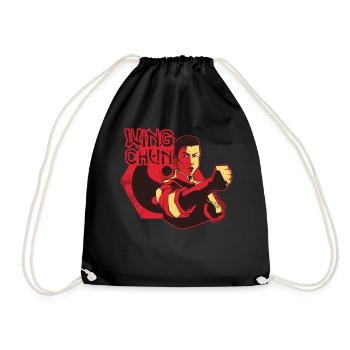 Wing Chun Training Martial Arts Trainer Martial Arts - Drawstring Bag - black - Front